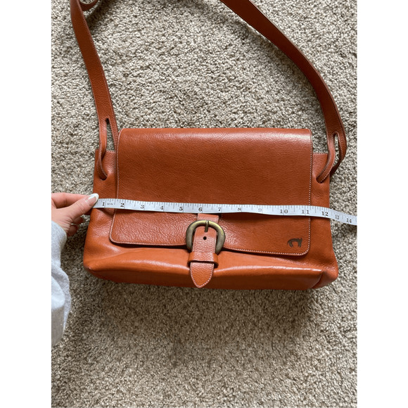 Women's Genuine Leather with Suede Upper Front Belt Buckle Crossbody - Picture 4 of 9